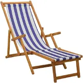 vidaXL Klappbare Sonnenliege 2 pcs 3 Position Massives Eukalyptus Holz