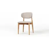 AEA Exklusiver Beiger Stuhl Holz Modern Einfarbig Esszimmerstuhl Zeitgemäß