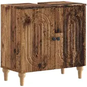 vidaXL Waschbeckenschrank ALKMAAR Altholz 59,5 x 31,5 x 59 cm