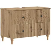 vidaXL Waschbeckenschrank ALKMAAR Artisan-Eiche 82 x 41 x 59 cm