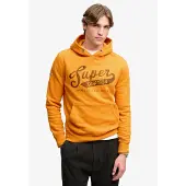 Superdry für Herren. M2014566A Vintage-Script-Hoodie in Orange (L), Lässig, Baumwolle