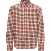 Blend Langarmhemd "BHCALLI SHIRT", Herren, Gr. XXL, N-Gr, rot (cinnabar), Web, Obermaterial: 100% Baumwolle, kariert, regular fit normal, 1-Knopf-Manschette, Hemden Langarmhemd, Baumwolle, regular fit