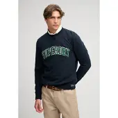 Superdry für Herren. M2014590A Sudadera Athletic Applique Relaxed marineblau (S), Lässig, Baumwolle
