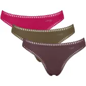 Sloggi String "String GO Crush String C3P 3er Pack", Damen, Gr. L, bunt (pink, grün), Obermaterial: 95% Baumwolle CO. 5% Elasthan EL., Unterhosen String