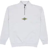 Billabong - Sweat demi-zippé - Burleigh Mock Neck Sweatshirt Light Grey Heather für Herren aus Baumwolle - Größe L - Grau