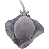 Gistuch Meerestier-Plüschtier, superweicher Schlafbegleiter, Baumwollfüllung, Meereskissen, 52 cm, Grau