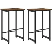 Syfax Barhocker 2 Stk. Raucheiche 40 x 32 x 64 cm Holzwerkstoff