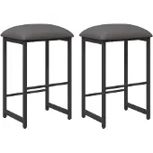 vidaXL Barhocker 2 stk. Hellgrau 40 x 32 x 74 cm Holzwerkstoff
