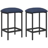 vidaXL Barhocker 2 stk. Blau 40 x 32 x 64 cm Holzwerkstoff