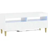 Syfax LED-TV-Schrank Hochglanz Weiß Holzwerkstoff