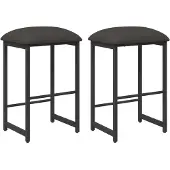 vidaXL Barhocker 2 stk. Dunkelgrau 40 x 32 x 74 cm Holzwerkstoff