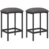 vidaXL Barhocker 2 stk. Hellgrau 40 x 32 x 74 cm Holzwerkstoff