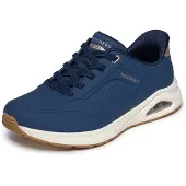 SKECHERS Slip-On Sneaker "ARCH FIT UNO", Damen, Gr. 36, Textil, blau (navy), Lederimitat, Schuhe Slip-On Sneaker, Schlupfschuh, Halbschuh, Freizeitschuh mit Slip ins