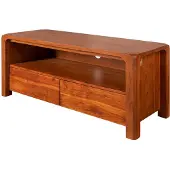 MASSIVMOEBEL24.DE MASSIVMOEBEL24 TV-Board Akazie 125x45x50 honig lackiert BUENO #3002