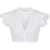 Nina von c. Dirndl-Bluse Flügelärmel in weiss | Gr.: 36