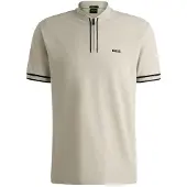 BOSS für Herren. 50525147 Poloshirt Pariq beige (L), Lässig, Baumwolle, Kurzarm