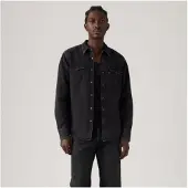Levi's für Herren. 85744-0127 Schwarzes Barstow-Westernhemd (M), Lässig, Baumwolle, Langarm