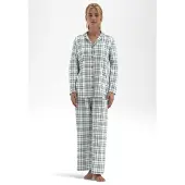 Tom Tailor Schlafanzug , Damen, Gr. 46, bunt (grün, mittel, karo), Obermaterial: 100% Baumwolle, Homewear-Sets Schlafanzug