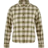 Fjällräven övik Boxy Flannel Shirt W green-chalk white (620-113) M