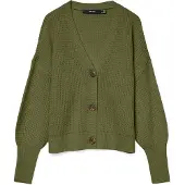 Vero Moda "VMLEA LS V-NECK CUFF CARDIGAN NOOS" Kunstfaser, regular fit
