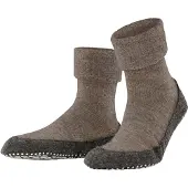 Falke Cosyshoe Herren Hausschuhe, 43-44, Braun, Uni, Schurwolle
