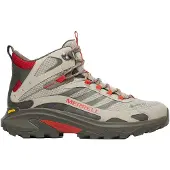 Merrell Wanderschuh "MOAB SPEED 2 MID GORE-TEX", Herren, Gr. 44,5, beige (diorite, ember), Synthetik, Schuhe Wanderschuh, wasserdicht dank Gore-Tex Membrane