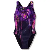 Speedo - Women's Female Placement Printed Powerback - Badeanzug Gr 40 blau