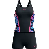 Speedo - Women's Hyperboom Splice Tankini Set - Tankini Gr 42 schwarz