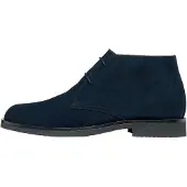 Geox Schnürstiefelette "U SAHARO", Herren, Gr. 42, Synthetik Textil, blau (dunkelblau), Veloursleder, Schuhe Schnürstiefelette, Desert Boots, Schnürboots, Businessboots mit Ziernähten