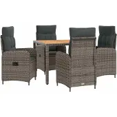 Syfax Outdoortisch-Set 5 stk. Hellgrau und Dunkelgrau