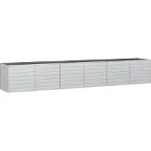Syfax Garten-Hochbeet 480x80x77 cm Verzinkter Stahl Silber