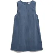 Armedangels CORD-MINI-KLEID MIT RUNDHALS | Bio-Baumwoll Mix - blau (M)