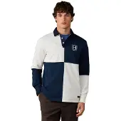 Hackett London für Herren. HM5700022 Polo rugby Quad marineblau (M), Lässig, Baumwolle, Langarm