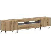 Syfax 5-teiliges LED TV Schrank Artisan-Eiche Holzwerkstoff