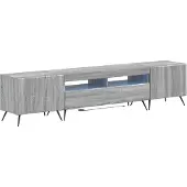 Syfax LED-TV-Schrank BREDA 3 stk. Sonoma-Grau Holzwerkstoff