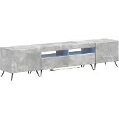 Syfax LED-TV-Schrank BREDA 3 stk. Betongrau Holzwerkstoff