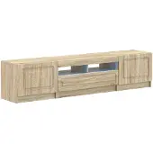 Syfax 5-teiliges LED TV Schrank Sonoma-Eiche Holzwerkstoff