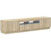 Syfax 5-teiliges LED TV Schrank Sonoma-Eiche Holzwerkstoff