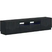 Syfax 5-teiliges LED TV Schrank Schwarz Holzwerkstoff
