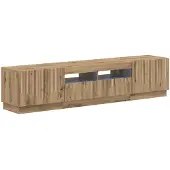 Syfax LED-TV-Schrank HOORN 3 stk. Artisan-Eiche Holzwerkstoff