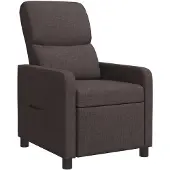 Syfax Liegesessel Dunkelbraun Stoff