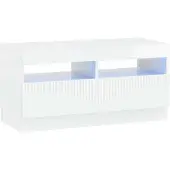 Syfax LED-TV-Schrank Hochglanz Weiß Holzwerkstoff