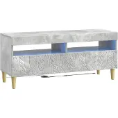 Syfax LED-TV-Schrank Betongrau Holzwerkstoff