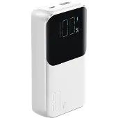 JOYROOM 30 W 10000 mAh Mini-Powerbank mit integrierten Kabeln, USB-A und USB-C - Weiß