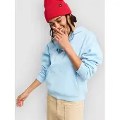 Roxy Hoodie "Perfect Place Brushed", Damen, Gr. S, cerulean, Obermaterial: 80% Baumwolle, 20% Polyester., Sweatshirts Hoodie