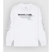 Dc-shoes Langarmshirt "DC Side Flame", Herren, Gr. M, weiß, Obermaterial: 75% Baumwolle, 25% Baumwolle., Shirts Langarmshirt