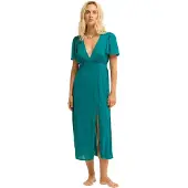 Billabong Sommerkleid "Jet Set", Damen, Gr. S, grün (deep lagoon), Obermaterial:100% Viskose., Kleider Sommerkleid