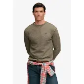 Superdry Langarmshirt "CLASSIC SLUB WAFFLE TOP" aus Baumwolle, Relaxed Fit, mit Rundhalsausschnitt