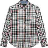 Superdry für Herren. M4011197A Lumberjack Hemd weiß (L), Lässig, Baumwolle, Langarm