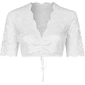 Nina von c. Dirndlbluse halbarm in weiss | Gr.: 46